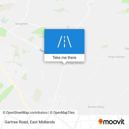Gartree Road map