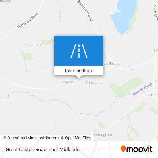 Great Easton Road map