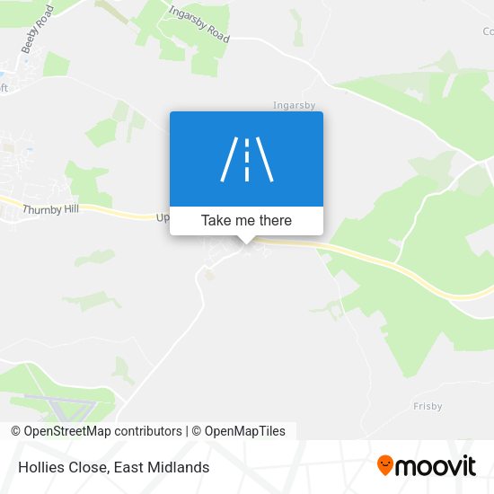 Hollies Close map
