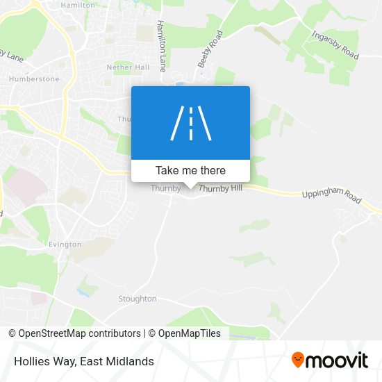 Hollies Way map