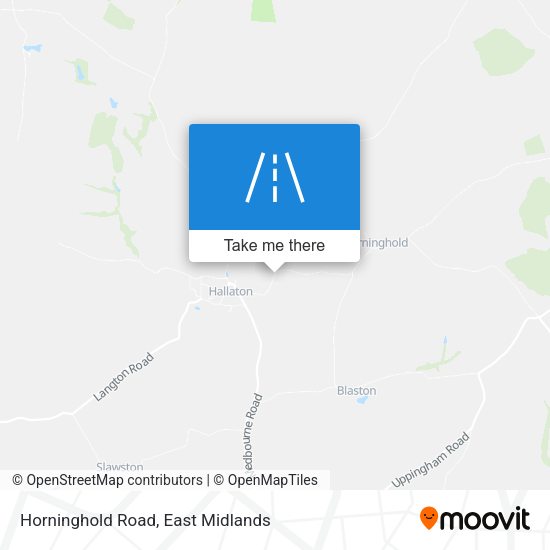 Horninghold Road map