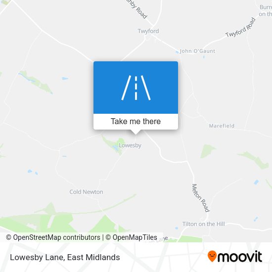 Lowesby Lane map