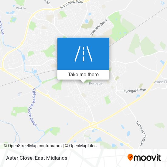Aster Close map