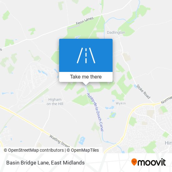 Basin Bridge Lane map