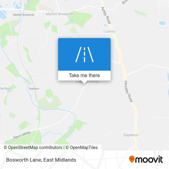 Bosworth Lane map