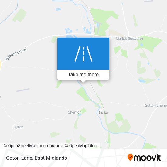 Coton Lane map
