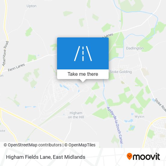 Higham Fields Lane map