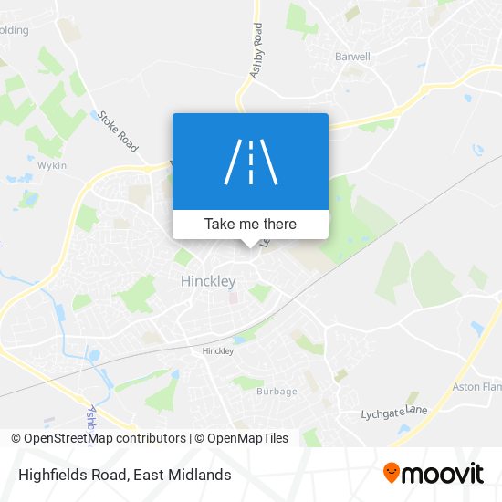 Highfields Road map