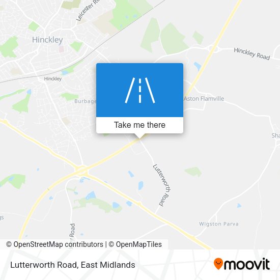 Lutterworth Road map