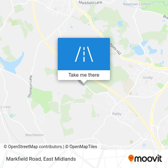 Markfield Road map