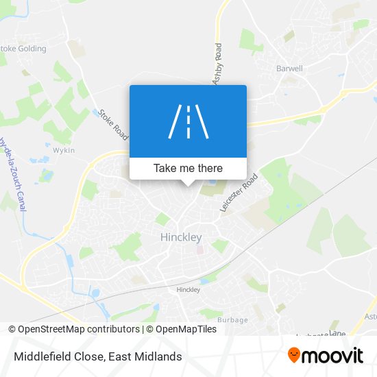 Middlefield Close map