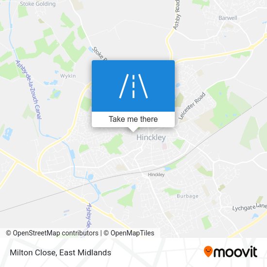 Milton Close map