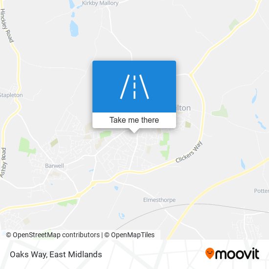 Oaks Way map