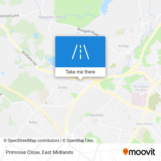 Primrose Close map