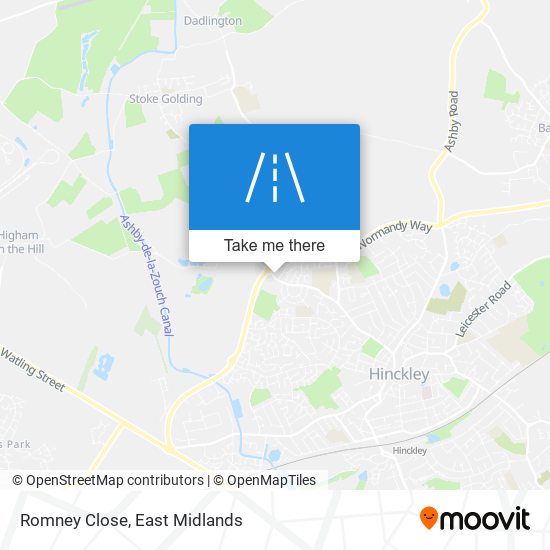 Romney Close map