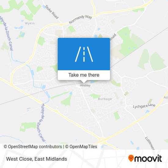 West Close map