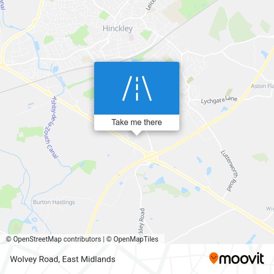 Wolvey Road map