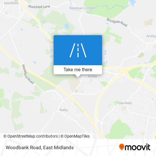 Woodbank Road map