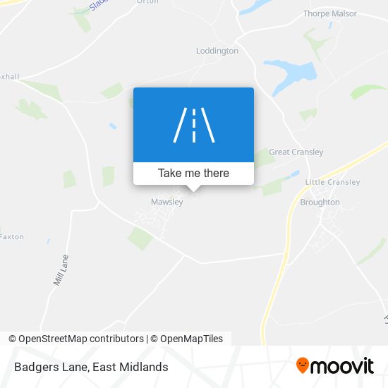 Badgers Lane map