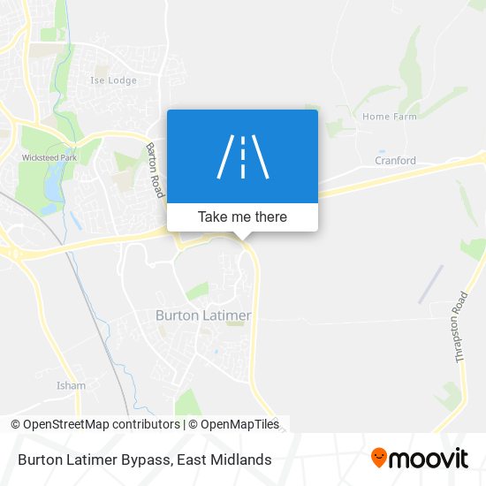 Burton Latimer Bypass map