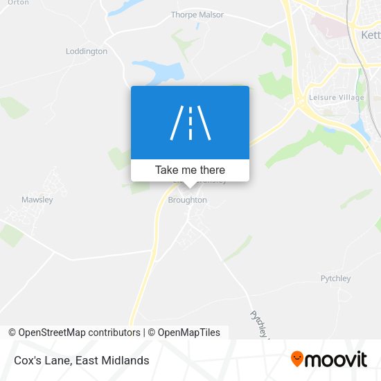 Cox's Lane map