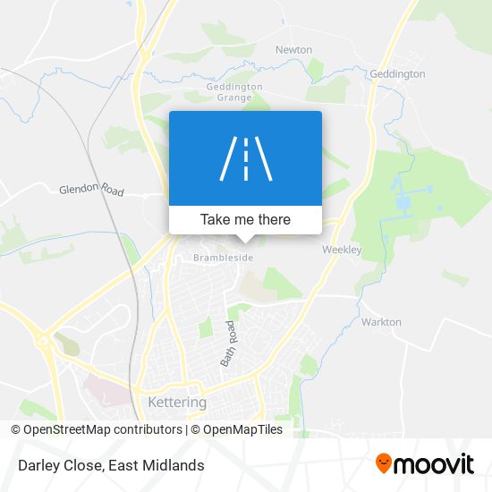 Darley Close map