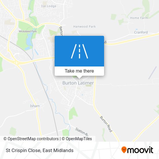 St Crispin Close map