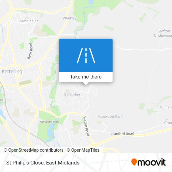 St Philip's Close map