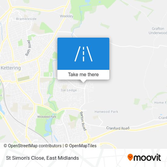 St Simon's Close map