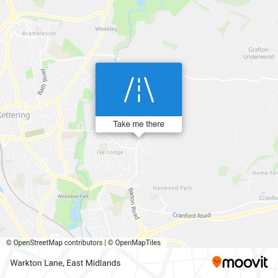 Warkton Lane map