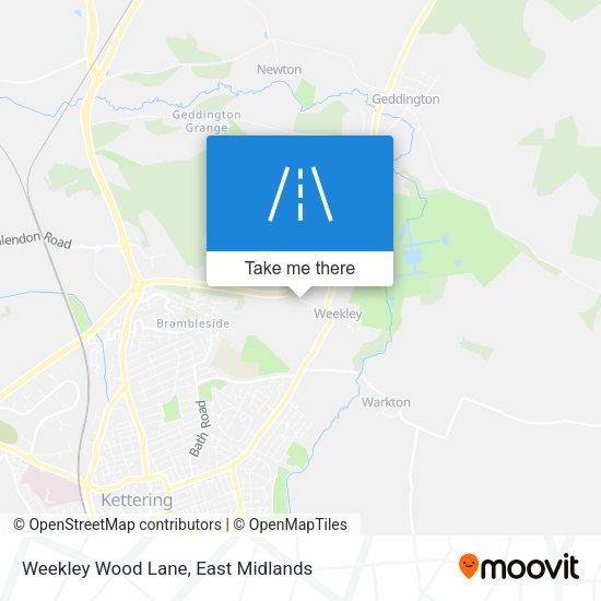 Weekley Wood Lane map