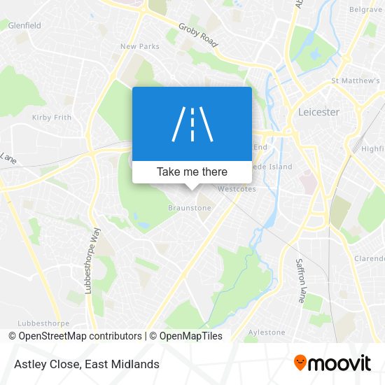 Astley Close map