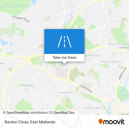 Bardon Close map