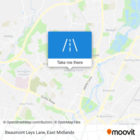 Beaumont Leys Lane map