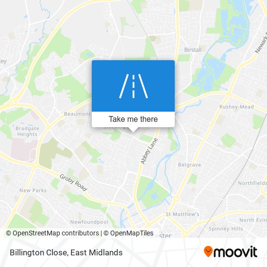 Billington Close map