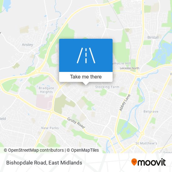 Bishopdale Road map