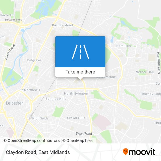 Claydon Road map