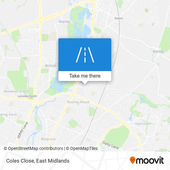 Coles Close map