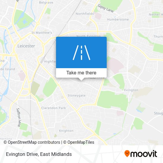 Evington Drive map