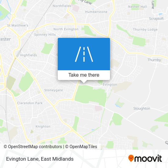 Evington Lane map