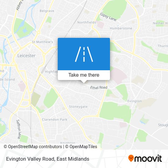 Evington Valley Road map