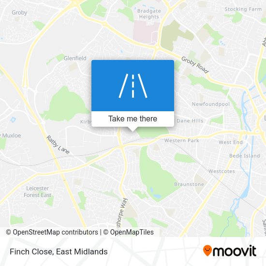 Finch Close map