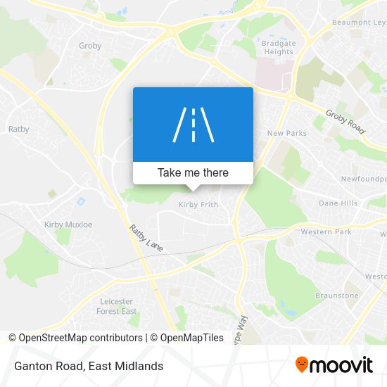 Ganton Road map