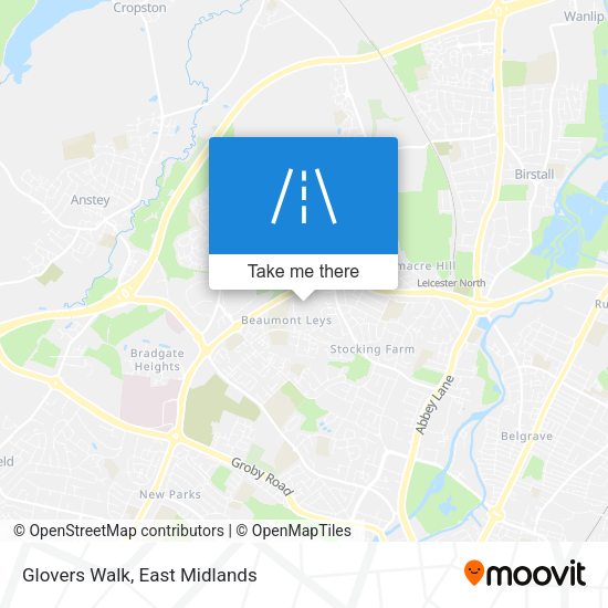 Glovers Walk map