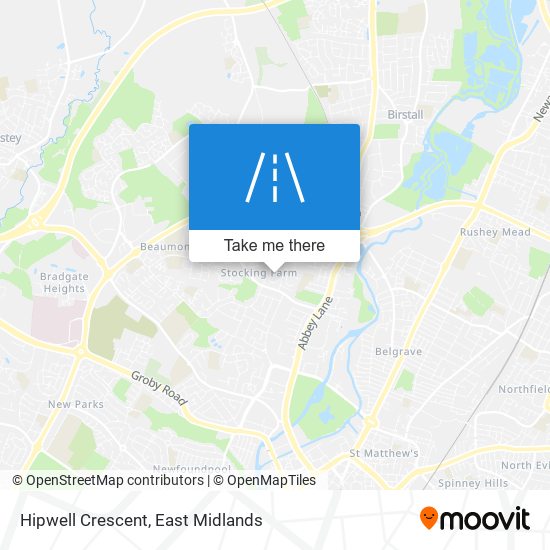 Hipwell Crescent map