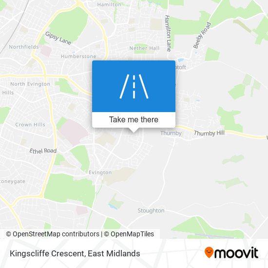 Kingscliffe Crescent map