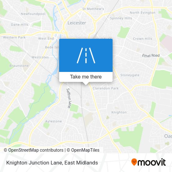 Knighton Junction Lane map