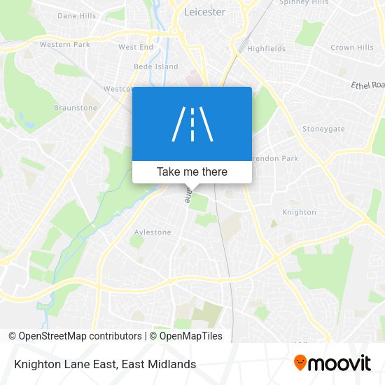 Knighton Lane East map