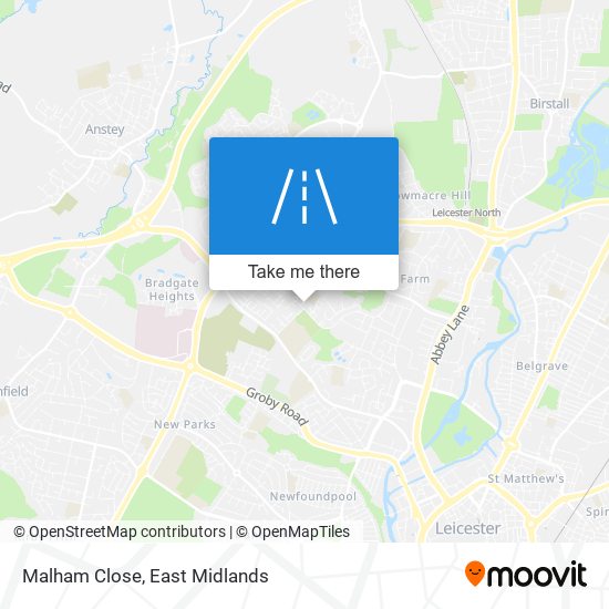Malham Close map