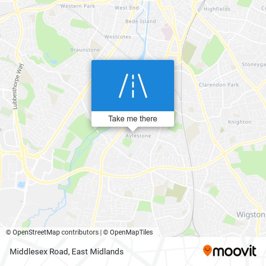 Middlesex Road map